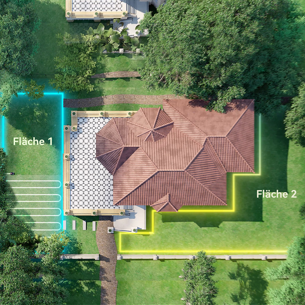 Präzises Mähen dank RTK+V-Slam – für perfekte Schnitte in jedem Winkel
